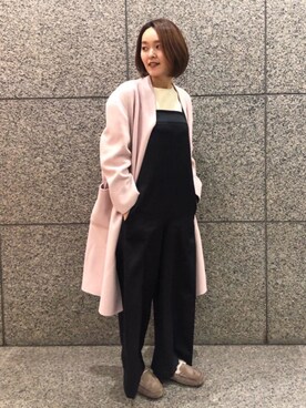 「ユナイテッドアローズ」｜「アイテム（スリッポン）」を使った、伊藤　オデット エ オディール スタッフさん（レディース・164cm）の冬コーディネート