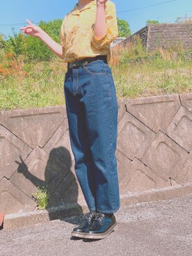 「Honeys（ハニーズ）のアイテム（ポロシャツ）」を使った、なぎ🐨さん（レディース・153cm）の春コーディネート