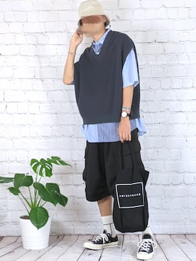 月さん（メンズ・177cm）の夏コーディネート