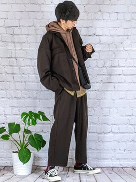 「ラブアンドピース2020」｜「アイテム（ブルゾン）」を使った、月さん（メンズ・177cm）の秋コーディネート