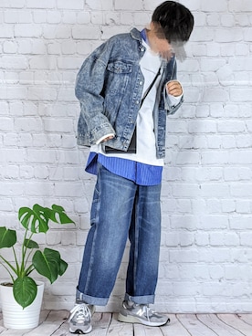「kutir（クティール）のアイテム（デニムジャケット）」を使った、月さん（メンズ・177cm）の秋コーディネート