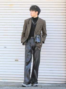 「LIWLE（リウル）のアイテム」を使った、月さん（メンズ・177cm）の冬コーディネート