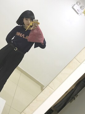 「BLANK　（ブランク）のアイテム」を使った、樱桃味的十元さん（レディース・161cm）の冬コーディネート