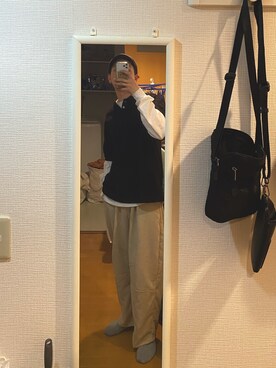 「VINTAGE（ヴィンテージ）のアイテム（ポロシャツ）」を使った、takuronishidaさん（メンズ・175cm）の春コーディネート