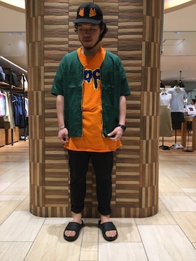「dbsw（ドリンクビールセイブウォーター）のアイテム」を使った、Kato Taroさん（メンズ・164cm）の夏コーディネート
