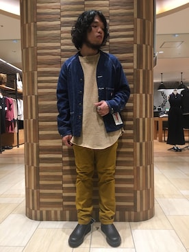 「Blundstone（ブランドストーン）のBlundstone/ブランドストーン　ｻｲﾄﾞｺﾞｱﾌﾞｰﾂ Men's（ブーツ）」を使った、Kato Taroさん（メンズ・164cm）の夏コーディネート