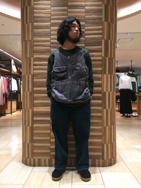 「MANASTASH（マナスタッシュ）のアイテム（ベスト）」を使った、Kato Taroさん（メンズ・164cm）の秋コーディネート