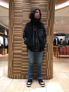 「BEAVER名古屋」｜「アイテム（その他アウター）」を使った、Kato Taroさん（メンズ・164cm）の秋コーディネート