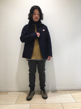 「MANASTASH（マナスタッシュ）のアイテム（ニット/セーター）」を使った、Kato Taroさん（メンズ・164cm）の秋コーディネート