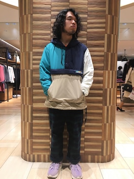 「MANASTASH（マナスタッシュ）のアイテム（ナイロンジャケット）」を使った、Kato Taroさん（メンズ・164cm）の冬コーディネート