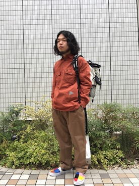 「and wander」｜Kato Taroさん（メンズ・164cm）の冬コーディネート