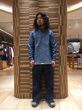 「HOKA（ホカ）のHOKA ONE ONE/ホカ オネオネ　ORA RECOVERY SLIDE（サンダル）」を使った、Kato Taroさん（メンズ・164cm）の春コーディネート