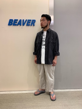 「COMMON EDUCATION（コモンエデュケーション）のアイテム」を使った、Kato Taroさん（メンズ・164cm）の夏コーディネート