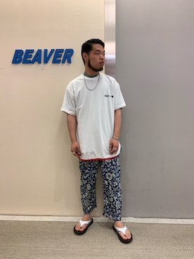 「dbsw（ドリンクビールセイブウォーター）のアイテム」を使った、Kato Taroさん（メンズ・165cm）の夏コーディネート