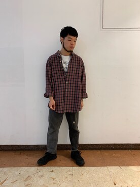 「COMMON EDUCATION（コモンエデュケーション）のアイテム」を使った、Kato Taroさん（メンズ・164cm）の秋コーディネート