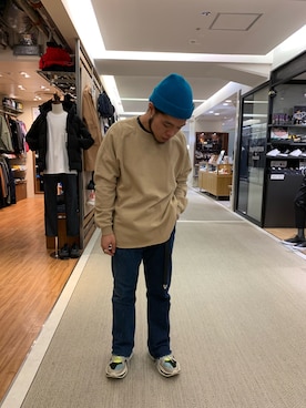 「Gramicci（グラミチ）のアイテム（スウェット）」を使った、Kato Taroさん（メンズ・164cm）の秋コーディネート