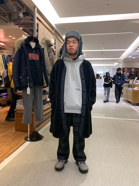 「MANASTASH（マナスタッシュ）のアイテム（その他アウター）」を使った、Kato Taroさん（メンズ・164cm）の秋コーディネート