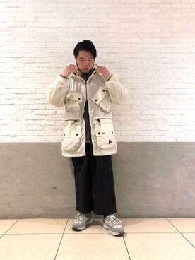 「and wander（アンドワンダー）のアイテム（ブルゾン）」を使った、Kato Taroさん（メンズ・164cm）の春コーディネート