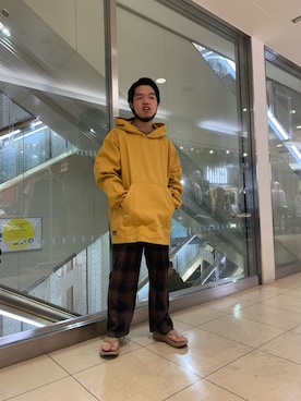 「PENDLETON（ペンドルトン）のアイテム（パンツ）」を使った、Kato Taroさん（メンズ・164cm）の春コーディネート