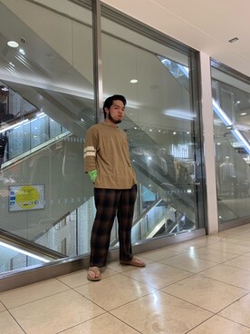 「PENDLETON（ペンドルトン）のアイテム（パンツ）」を使った、Kato Taroさん（メンズ・164cm）の春コーディネート