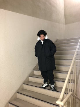 「MANASTASH（マナスタッシュ）のアイテム（カーゴパンツ）」を使った、Kato Taroさん（メンズ・164cm）の秋コーディネート