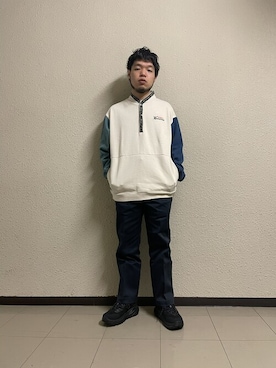 「MANASTASH（マナスタッシュ）のアイテム（スウェット）」を使った、Kato Taroさん（メンズ・164cm）の冬コーディネート