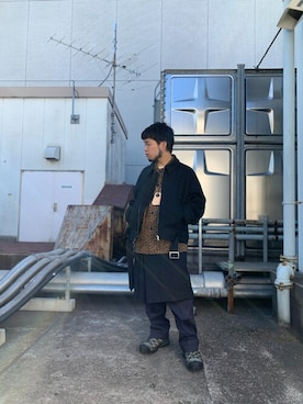 「MANASTASH（マナスタッシュ）のアイテム（キーケース/キーアクセサリー）」を使った、Kato Taroさん（メンズ・164cm）の冬コーディネート