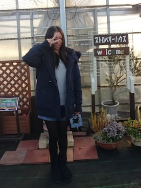 「CECIL McBEE（セシルマクビー）のアイテム（モッズコート）」を使った、yayoさん（レディース・153cm）の冬コーディネート
