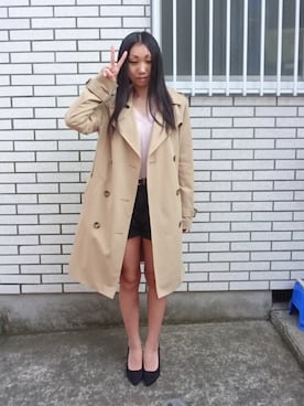 「ドルマン」｜「アイテム（トレンチコート）」を使った、yayoさん（レディース・153cm）の春コーディネート