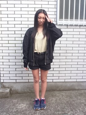 「JOURNAL STANDARD relume（ジャーナルスタンダード　レリューム）のアイテム（MA-1）」を使った、yayoさん（レディース・153cm）の春コーディネート