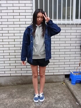 「CECIL McBEE（セシルマクビー）のアイテム（デニムジャケット）」を使った、yayoさん（レディース・153cm）の春コーディネート