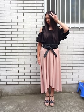「フレア」｜「アイテム（その他）」を使った、yayoさん（レディース・153cm）の夏コーディネート