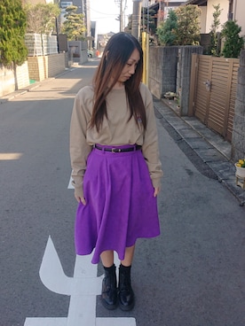 「ベンデイビス」｜「アイテム（ブーツ）」を使った、yayoさん（レディース・153cm）の春コーディネート