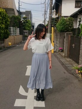 「ドレスシューズ」｜「アイテム（マウンテンパーカー）」を使った、yayoさん（レディース・153cm）の春コーディネート