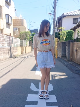 「アイテム（サンダル）」を使った、yayoさん（レディース・153cm）の夏コーディネート