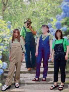 「チノ」｜「アイテム（オールインワン・サロペット）」を使った、yayoさん（レディース・153cm）の夏コーディネート
