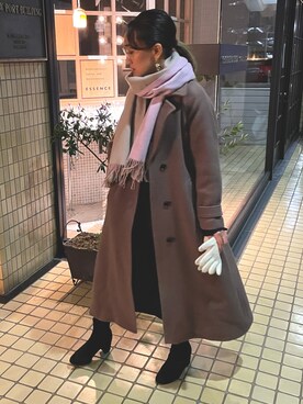 ジャケット/アウターPUBLIC TOKYO ウールメルトン2wayカラーコート　コート