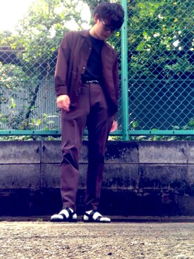 「URBAN RESEARCH（アーバンリサーチ）のアイテム（サンダル）」を使った、GENさん（メンズ・177cm）の春コーディネート