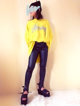 「UNIF（ユニフ）のアイテム」を使った、ToRi さん（キッズ・142cm）の冬コーディネート