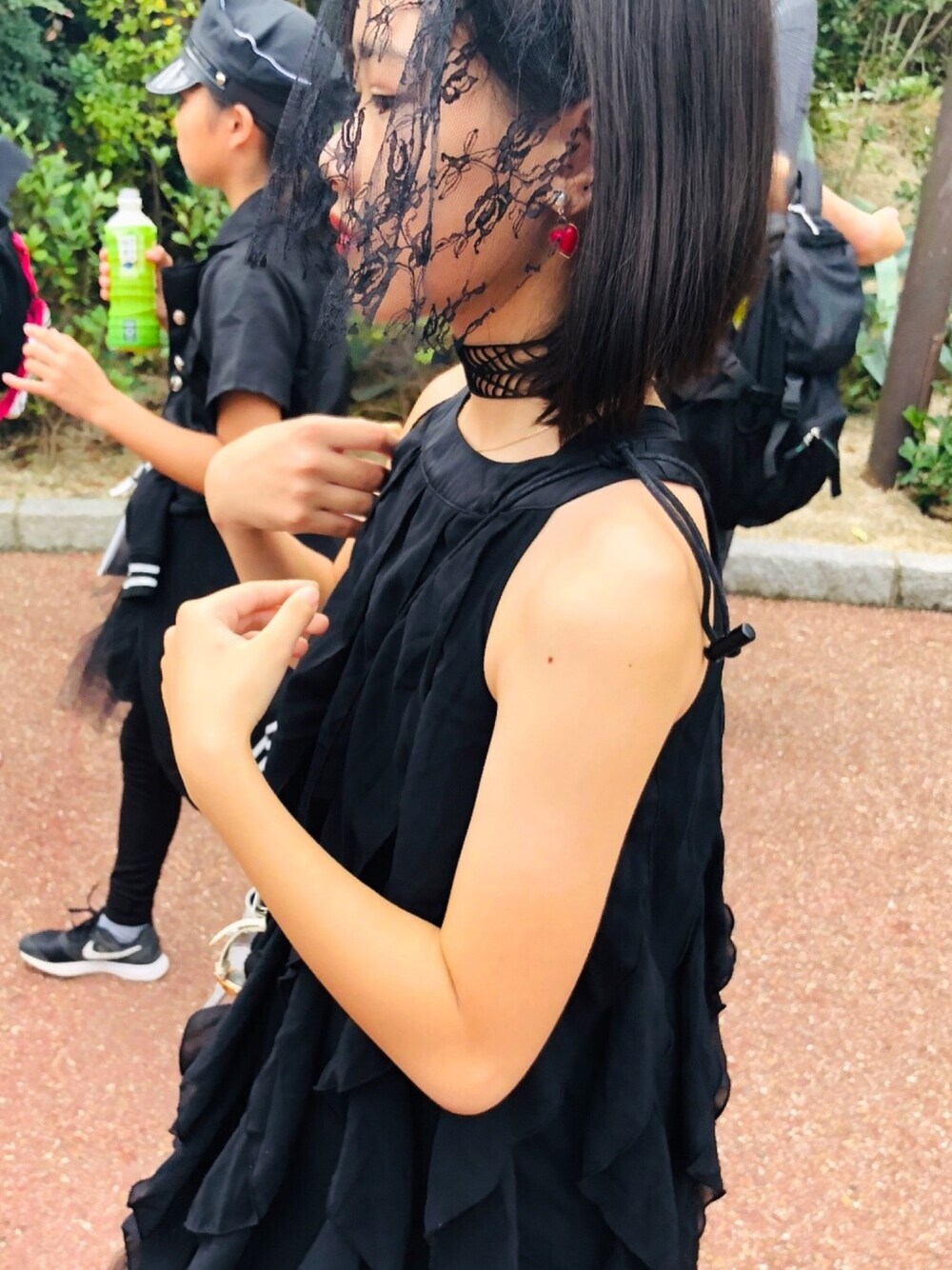 「wearhalloween2018、女の子、ワンピース、アクセサリー、黒、ドレス、小学生、ハロウィン、halloween、仮装」｜「accessoryのアイテム（ネックレス、その他）」を使った、ToRi さん（キッズ・147cm）の秋コーディネートの1枚目の写真