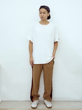 「アイテム（パンツ、イエロー系）」を使った、FACTOTUM_Teraoさん（メンズ・176cm）の夏コーディネート