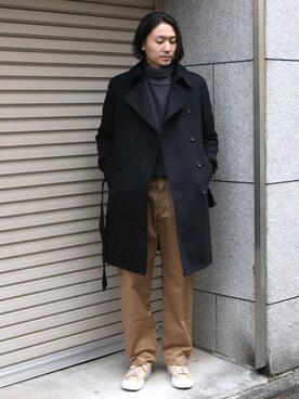 「FACTOTUM（ファクトタム）のアイテム（トレンチコート）」を使った、FACTOTUM_Teraoさん（メンズ・176cm）の秋コーディネート