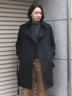「FACTOTUM（ファクトタム）のアイテム（トレンチコート）」を使った、FACTOTUM_Teraoさん（メンズ・176cm）の秋コーディネート