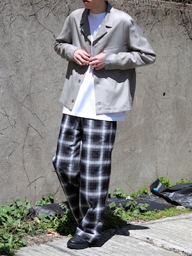 「FACTOTUM（ファクトタム）のアイテム（パンツ）」を使った、FACTOTUM_Teraoさん（メンズ・176cm）の春コーディネート