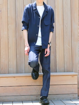 「FACTOTUM（ファクトタム）のアイテム（パンツ）」を使った、FACTOTUM_Teraoさん（メンズ・176cm）の春コーディネート