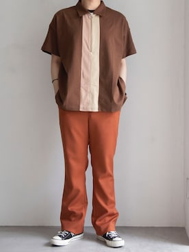 「FACTOTUM（ファクトタム）のアイテム（パンツ）」を使った、FACTOTUM_Teraoさん（メンズ・176cm）の夏コーディネート