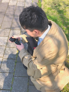 「ダニエルウェリントン」｜「アイテム（トレンチコート）」を使った、れんさん（メンズ・169cm）の春コーディネート