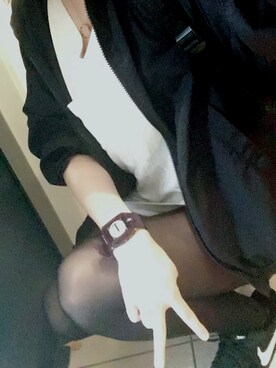 「アイテム（腕時計、パープル系）」を使った、かみつれさん（レディース・162cm）の夏コーディネート