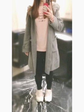 「Abercrombie&Fitch（アバークロンビーアンドフィッチ）のアイテム（その他トップス）」を使った、𝕊𝕒𝕪𝕒さん（レディース・161cm）の冬コーディネート