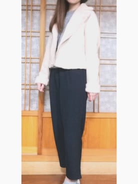 「TAIPEI」｜「アイテム（ライダースジャケット）」を使った、𝕊𝕒𝕪𝕒さん（レディース・161cm）の冬コーディネート